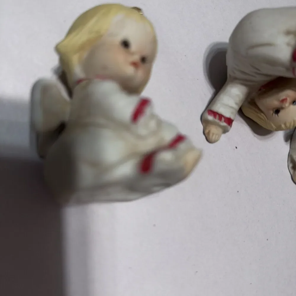 OCI‎ Omnibus Angels lot of 3 porcelain ornaments vintage cherubs cute